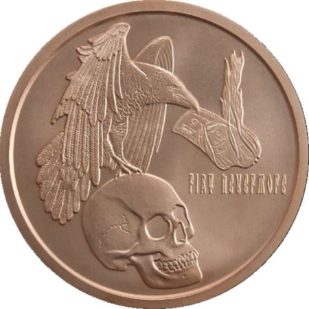 (image for) Fiat Nevermore #142 (2019 Silver Shield - Mini Mintage) 2 oz .999 Pure Copper Round