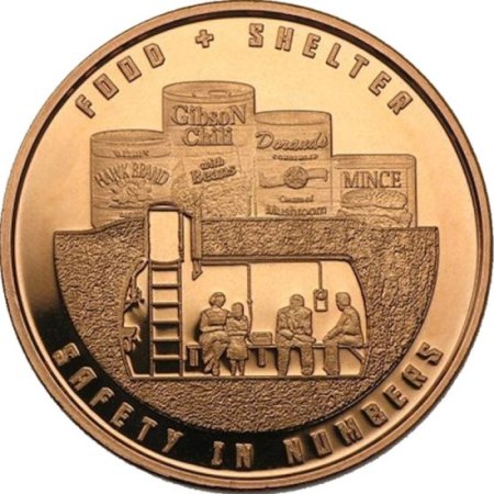 (image for) Food And Shelter 1 oz .999 Pure Copper Round