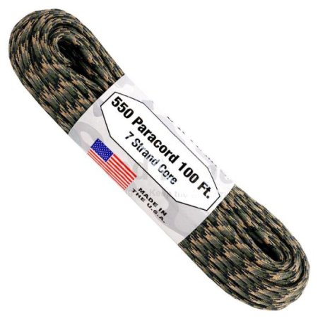 (image for) Forest Camo 550# Type III Paracord 100' C28