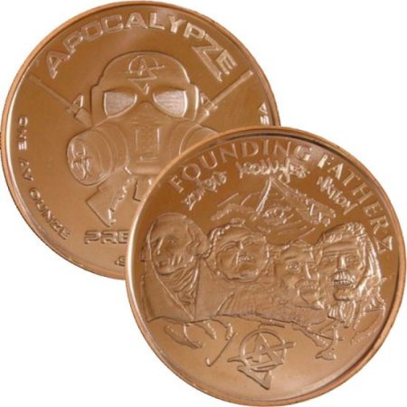 (image for) Founding Fatherz 1 oz .999 Pure Copper Round (8th Design of the ApocalypZe Series)