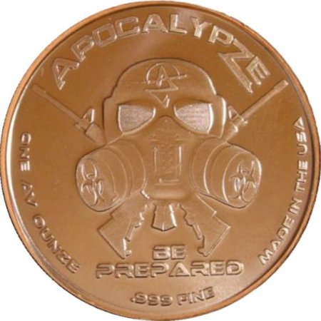 (image for) Franklin Z-Note 1 oz .999 Pure Copper Round (1st Design of the ApocalypZe Series)