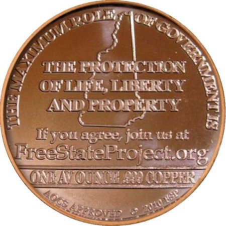 (image for) Free State Project (AOCS) (2010) 1 oz .999 Pure Copper Round