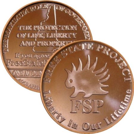 (image for) Free State Project (AOCS) (2010) 1 oz .999 Pure Copper Round