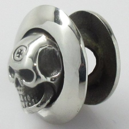 (image for) Skull Cord Button in White Brass by Covenant Everyday Gear