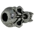 (image for) Fang Skull Bead in Antique Rhodium by Schmuckatelli Co.