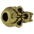 (image for) Fang Skull Bead in 18K Antique Gold Finish by Schmuckatelli Co.
