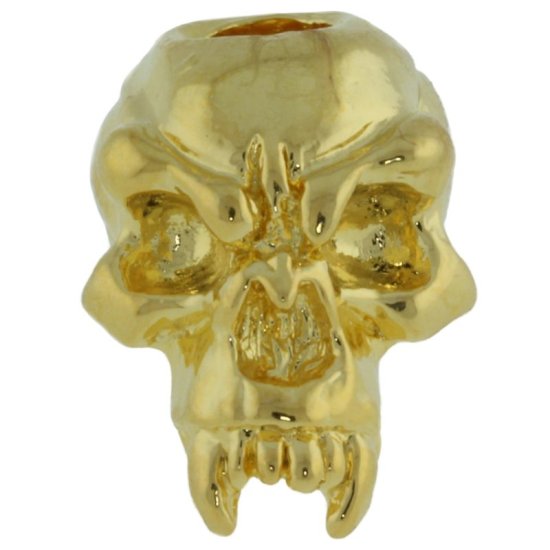 (image for) Fang Skull Bead in 18K Gold Plated Finish by Schmuckatelli Co.