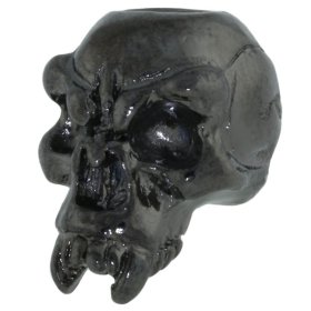 Fang Skull Bead in Hematite Finish by Schmuckatelli Co.