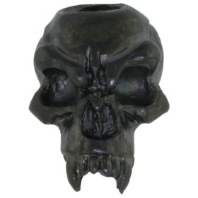 Fang Skull Bead in Hematite Matte Finish by Schmuckatelli Co.