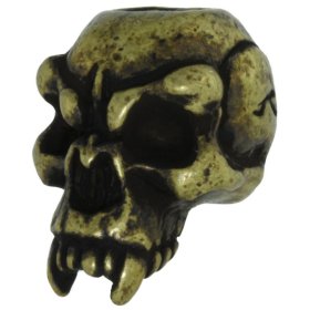Fang Skull Bead in Roman Brass Oxide Finish by Schmuckatelli Co.