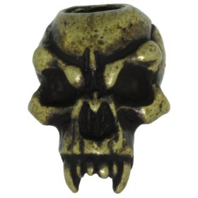 Fang Skull Bead in Roman Brass Oxide Finish by Schmuckatelli Co.