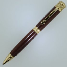 Faith, Hope, and Love Twist Pen in (Cocobolo Rosewood) 24K Gold