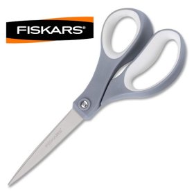 8" Fiskars Soft Grip Scissors (Titanium)