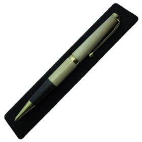 Funline Comfort Grip Pen in (Curley Maple) 24kt Gold