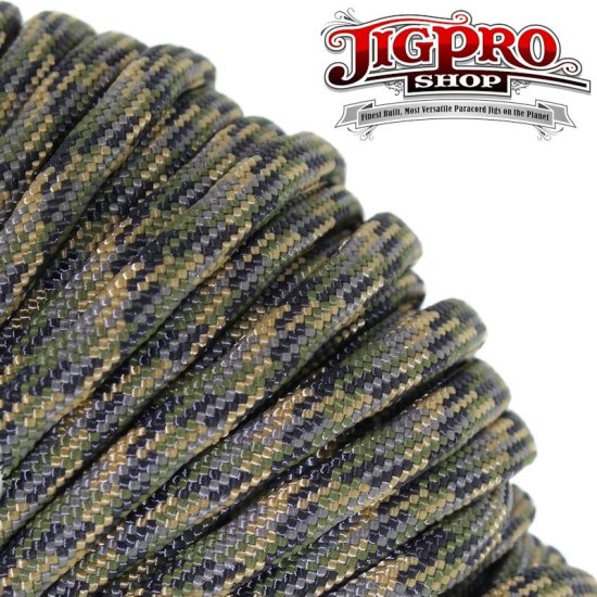 (image for) Forest Camo 550# Type III Paracord 100\' C28