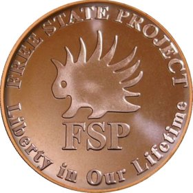 Free State Project (AOCS) (2010) 1 oz .999 Pure Copper Round