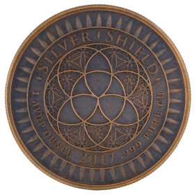 Freedom Girl 1 oz .999 Pure Copper Round (2017 Silver Shield) (Black Patina)