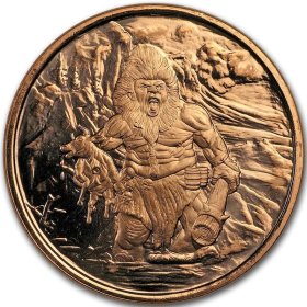 Frost Giant 1 oz .999 Pure Copper Round (2nd Design of the Nordic Creatures Series)
