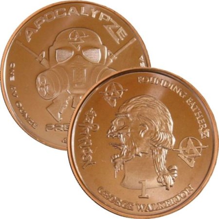 (image for) George Walkerton 1 oz .999 Pure Copper Round (10th Design of the ApocalypZe Series)