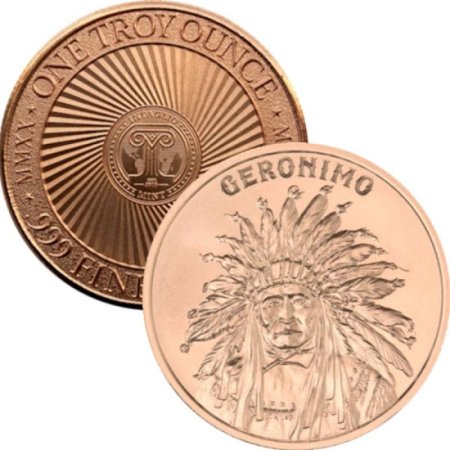 (image for) Geronimo (2020 Reverse) 1 oz .999 Pure Copper Round