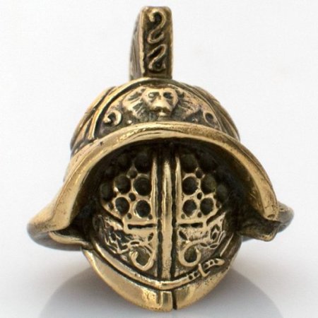 (image for) Gladiator Helmet Bead in Brass by Russki Designs