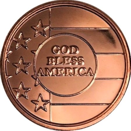 (image for) God Bless America (Sunshine Mint) 1 oz .999 Pure Copper Rounds