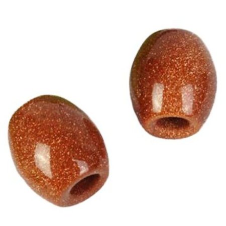 (image for) Gold Sand Stone Gemstone Beads (Set of 2 Beads)