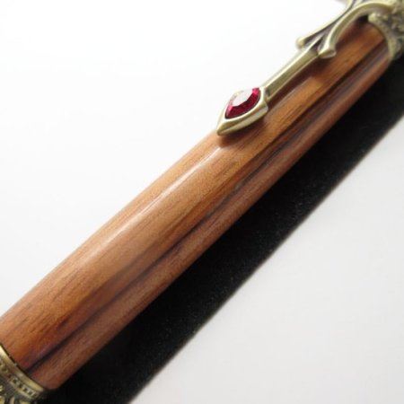 (image for) Gothica Twist Pen in (Tigerwood) Antique Brass