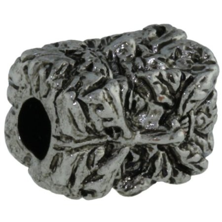 (image for) Green Man Bead in Antique Rhodium Finish by Schmuckatelli Co.