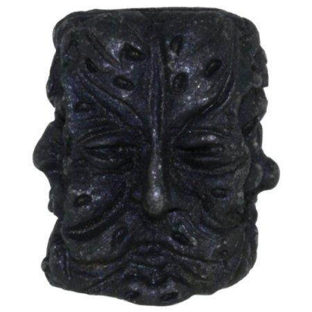 (image for) Green Man Bead in Black Oxide Finish by Schmuckatelli Co.