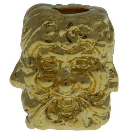 (image for) Green Man Bead in 18K Gold Plated Finish by Schmuckatelli Co.