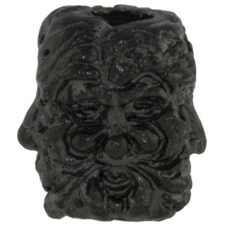 (image for) Green Man Bead in Hematite Matte Finish by Schmuckatelli Co.