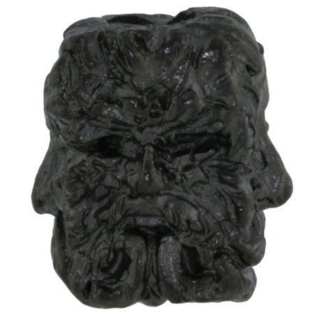 (image for) Green Man Bead in Hematite Matte Finish by Schmuckatelli Co.