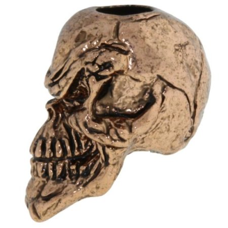 (image for) Grins Skull Bead in Antique Copper Finish by Schmuckatelli Co.