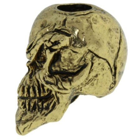 (image for) Grins Skull Bead in 18K Antique Gold Finish by Schmuckatelli Co.