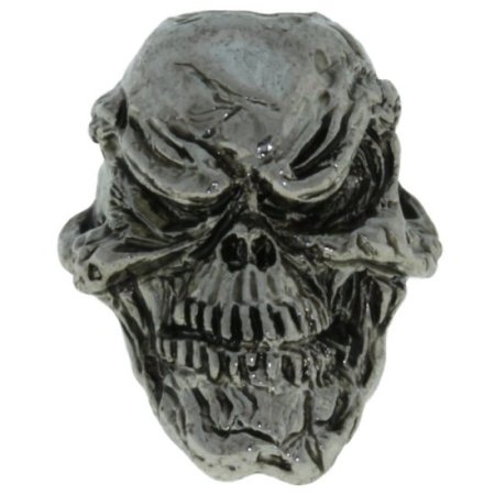 (image for) Grins Skull Bead in Antique Rhodium Finish by Schmuckatelli Co.