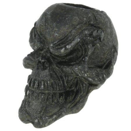 (image for) Grins Skull Bead in Hematite Matte by Schmuckatelli Co.