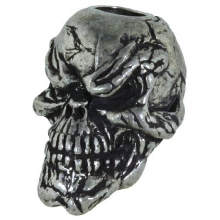 (image for) Grins Skull Bead in Pewter by Schmuckatelli Co.