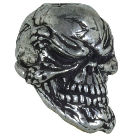 (image for) Grins Skull Bead in Pewter by Schmuckatelli Co.