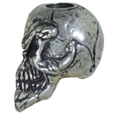 (image for) Grins Skull Bead in Pewter by Schmuckatelli Co.