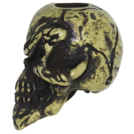 (image for) Grins Skull Bead in Roman Brass Oxide Finish by Schmuckatelli Co.