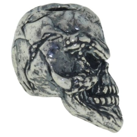 (image for) Grins Skull Bead in Solid .925 Sterling Silver by Schmuckatelli Co.