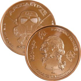 George Walkerton 1 oz .999 Pure Copper Round (10th Design of the ApocalypZe Series)