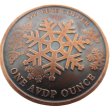 (image for) George Washington Santa (Snowflake Back Design Series) 1 oz .999 Pure Copper Round (Black Patina)