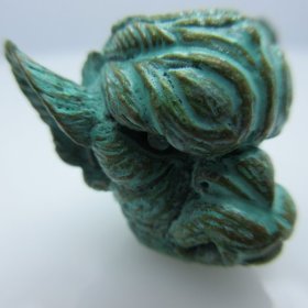 Gargoyle in Brass with Green Patina by Santi-Se