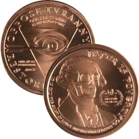 Ghost Money ~ Paper is Poverty (2014) 1 oz .999 Pure Copper Round