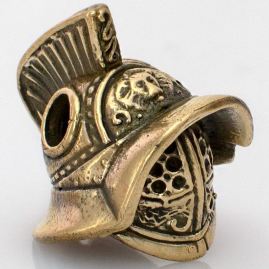 (image for) Gladiator Helmet Bead in Brass by Russki Designs