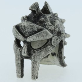 Gladiator Helmet Bead in Pewter by Marco Magallona