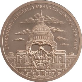 Government Mind Control #143 (2019 Silver Shield - Mini Mintage) 2 oz .999 Pure Copper Round