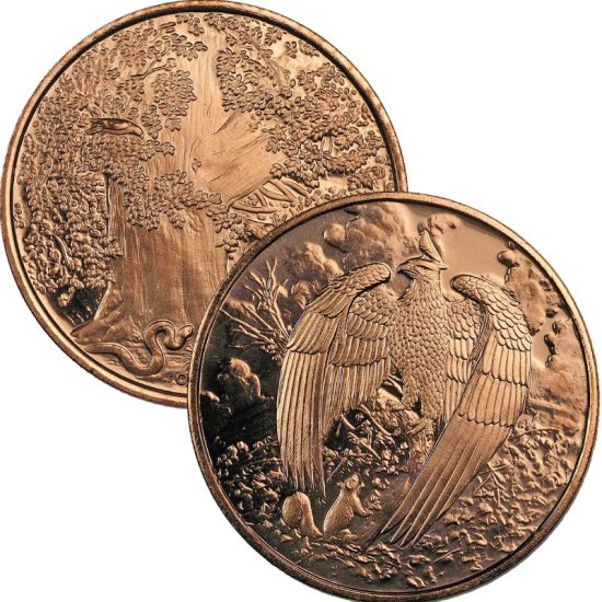 (image for) The Great Eagle 1 oz .999 Pure Copper Round (5th & Final Design of the Nordic Creatures Series)